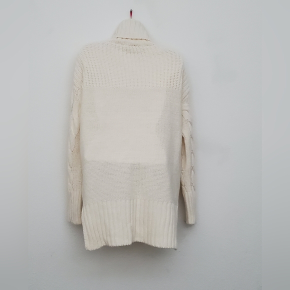 Pietro Brunelli Milano Cable Knit Ivory Turtleneck Maternity Sweater size XS. - Picture 3 of 16